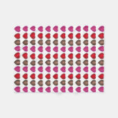 Valentijnsdag Rood Folie Chocolade Snoep Harten Fleece Deken (Voorkant (Horizontaal))