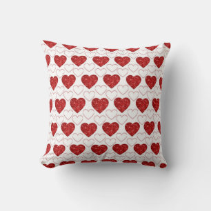 Valentijnsdag Rood Glitter Harten Worp Kussen