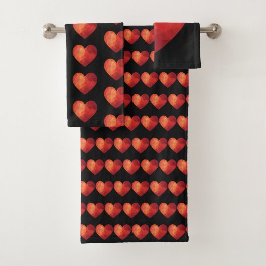 Valentijnsdag rood hart bad handdoek (Insitu)