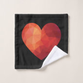 Valentijnsdag rood hart bad handdoek (Wasdoekje)