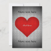 Valentijnsdag rood hart diner 5x7 kaart (Achterkant)