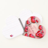 Valentijnsdag Rood hart Glitter Spiral Notitieboek (Binnen)