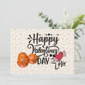 Valentijnsdag Rood hart houdt van basketballen Feestdagenkaart (Staand voorkant)
