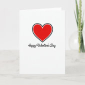 Valentijnsdag Rood Hart Kaart (Voorkant)