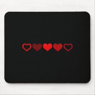 Valentijnsdag Rood Hart Ontwerp Voor Mannen, Vrouw Muismat