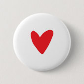 Valentijnsdag rood hart ronde button 5,7 cm (Voorkant)