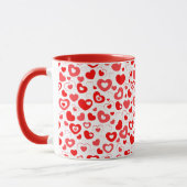 Valentijnsdag Rood Hartjes Patroon Mok (Links)