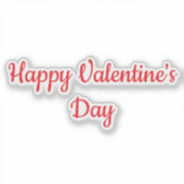 Valentijnsdag Rood Kleurrijk Schattig Romantisch 2 Sticker (Voorkant)