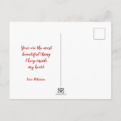 Valentijnsdag Rood papier Hartstrooisel - Briefkaa Feestdagenkaart (Achterkant)