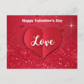 Valentijnsdag Rood papier Hartstrooisel - Briefkaa Feestdagenkaart (Voorkant)