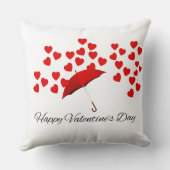 Valentijnsdag Rood Parasol & Hart Romantisch Cadea Kussen (Achterkant)