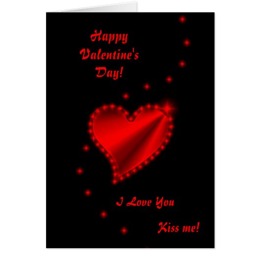 Valentijnsdag - Rood regenbooghart op zwart (Voorkant)