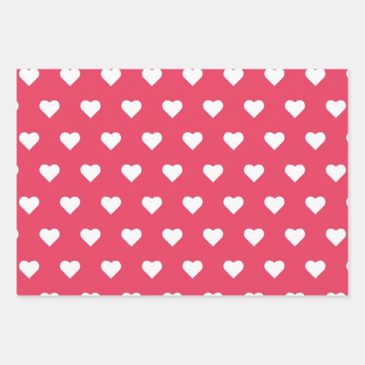 Valentijnsdag Rood roze hartpatroon Inpakpapier Vel (Voorkant 3)