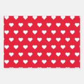 Valentijnsdag Rood roze hartpatroon Inpakpapier Vel (Voorkant)
