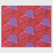 Valentijnsdag rood roze Ik hou van je typografie Cadeaupapier (Vlak)