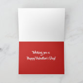 Valentijnsdag Rood Roze Koord Hearts Kute Kaart (Binnen)