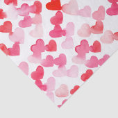 Valentijnsdag Rood & Roze Waterverf Harten Tissuepapier (Detail)