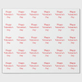 Valentijnsdag Rood Schattige Kleurrijk Romantisch  Cadeaupapier (Vlak)