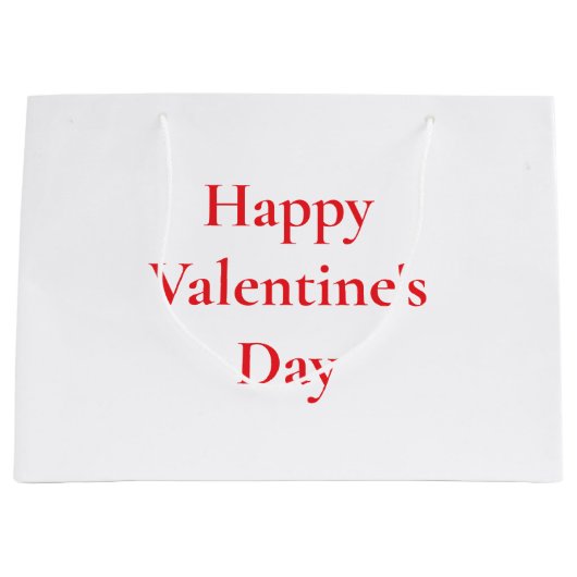 Valentijnsdag Rood Schattige Kleurrijk Romantisch Groot Cadeauzakje (Voorkant)