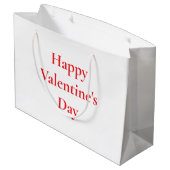 Valentijnsdag Rood Schattige Kleurrijk Romantisch Groot Cadeauzakje (Achterkant Gekanteld)