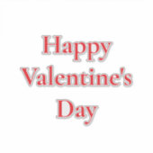 Valentijnsdag Rood Schattige Kleurrijk Romantisch Sticker (Voorkant)