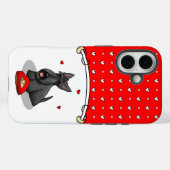 Valentijnsdag (rood) Scottie Dog (zwart) Case-Mate iPhone Case (Achterkant (horizontaal))