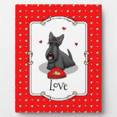 Valentijnsdag (rood) Scottie Dog (zwart) Fotoplaat (Voorkant)