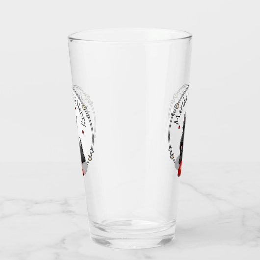 Valentijnsdag (rood) Scottie Dog (zwart) Glas (Rechts)