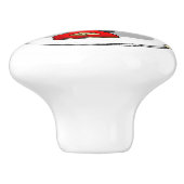 Valentijnsdag (rood) Scottie Dog (zwart) Keramische Knop (Zijkant)