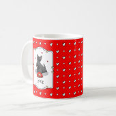 Valentijnsdag (rood) Scottie Dog (zwart) Koffiemok (Voorkant links)