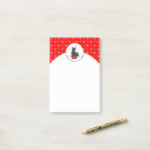 Valentijnsdag (rood) Scottie Dog (zwart) Post-it® Notes (Op bureau)