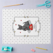 Valentijnsdag (rood) Scottie Dog (zwart) Tissuepapier (Craft)