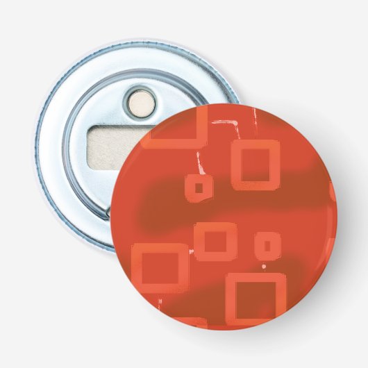 Valentijnsdag Rood Whimsical Geometrisch Abstract Button Flesopener (Voorkant)
