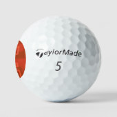 Valentijnsdag Rood Whimsical Geometrisch Abstract Golfballen (Logo)