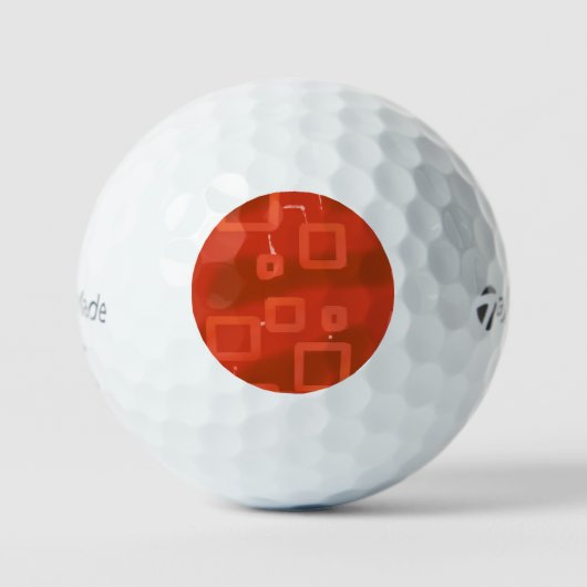 Valentijnsdag Rood Whimsical Geometrisch Abstract Golfballen (Voorkant)