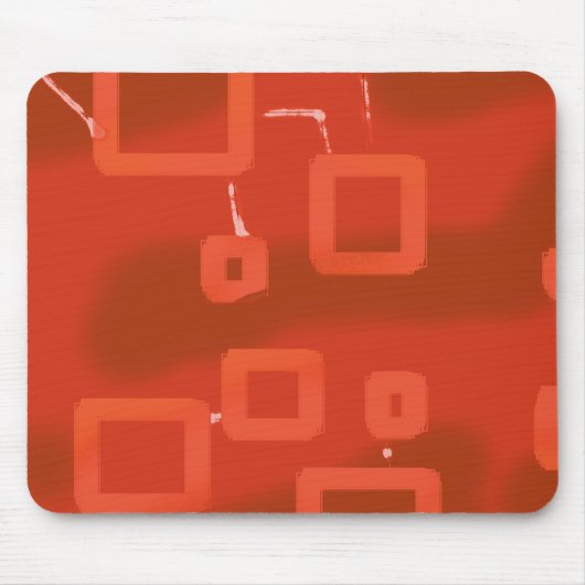 Valentijnsdag Rood Whimsical Geometrisch Abstract Muismat (Voorkant)