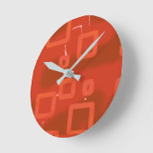 Valentijnsdag Rood Whimsical Geometrisch Abstract Ronde Klok (Hoek)