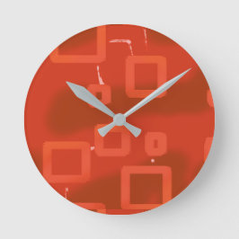 Valentijnsdag Rood Whimsical Geometrisch Abstract Ronde Klok