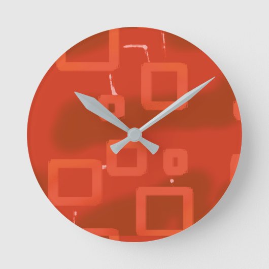 Valentijnsdag Rood Whimsical Geometrisch Abstract Ronde Klok (Voorkant)