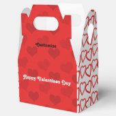 Valentijnsdag Rood & wit - harten Vierbox Bedankdoosjes (Geopend)