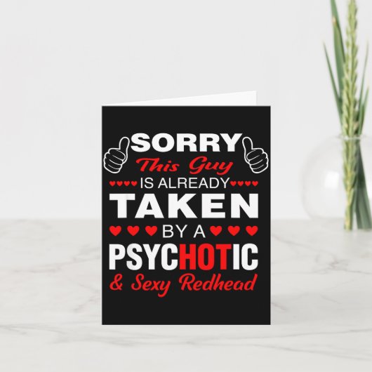 Valentijnsdag roodharige Sorry Deze vent is bezet  Kaart (Voorkant)