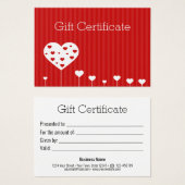 Valentijnsdag roodrode witte Kaart (Voorkant /achterkant)