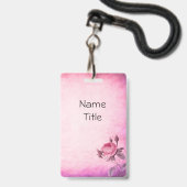 Valentijnsdag Roos Badge (Voorkant met koord)