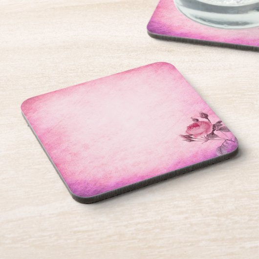 Valentijnsdag Roos Bier Onderzetter (Linkerzijde)