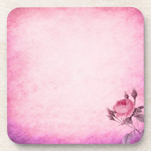 Valentijnsdag Roos Bier Onderzetter (Voorkant)