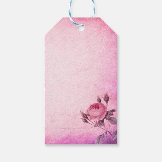 Valentijnsdag Roos Cadeaulabel (Achterkant)