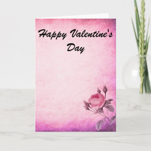 Valentijnsdag Roos Feestdagen Kaart (Voorkant)