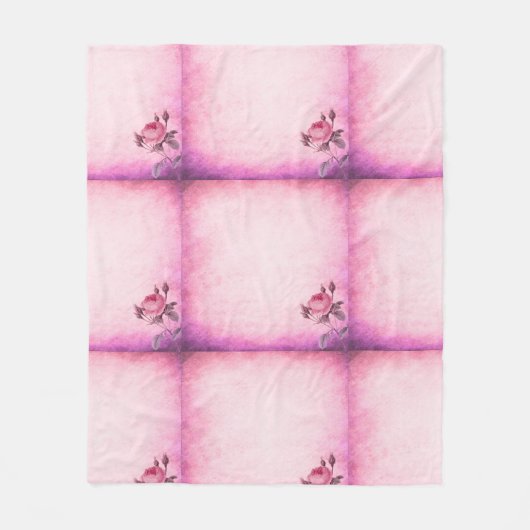 Valentijnsdag Roos Fleece Deken (Voorkant)