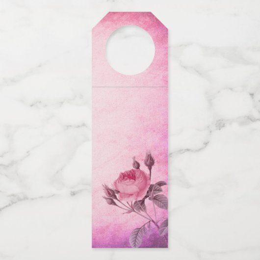 Valentijnsdag Roos Flessenhanger (Achterkant)