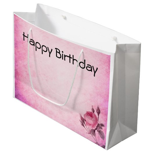 Valentijnsdag Roos Groot Cadeauzakje (Voorkant Gekanteld)